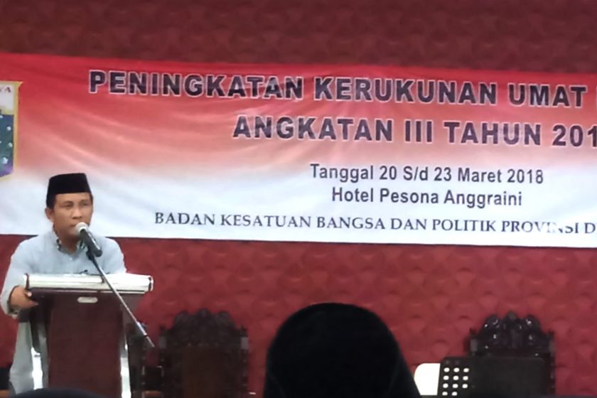 Kesbangpol Gelar Pembekalan Peningkatan Kerukunan Umat Beragama Angkatan lll Tahun 2018-1