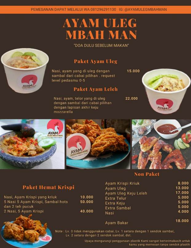 brosur ayam uleg mbah man