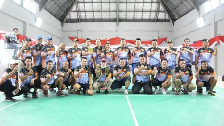 foto bersama antara tim PB Pamong Kompak Jakarta Selatan dan tim PB LDII Jakarta Selatan