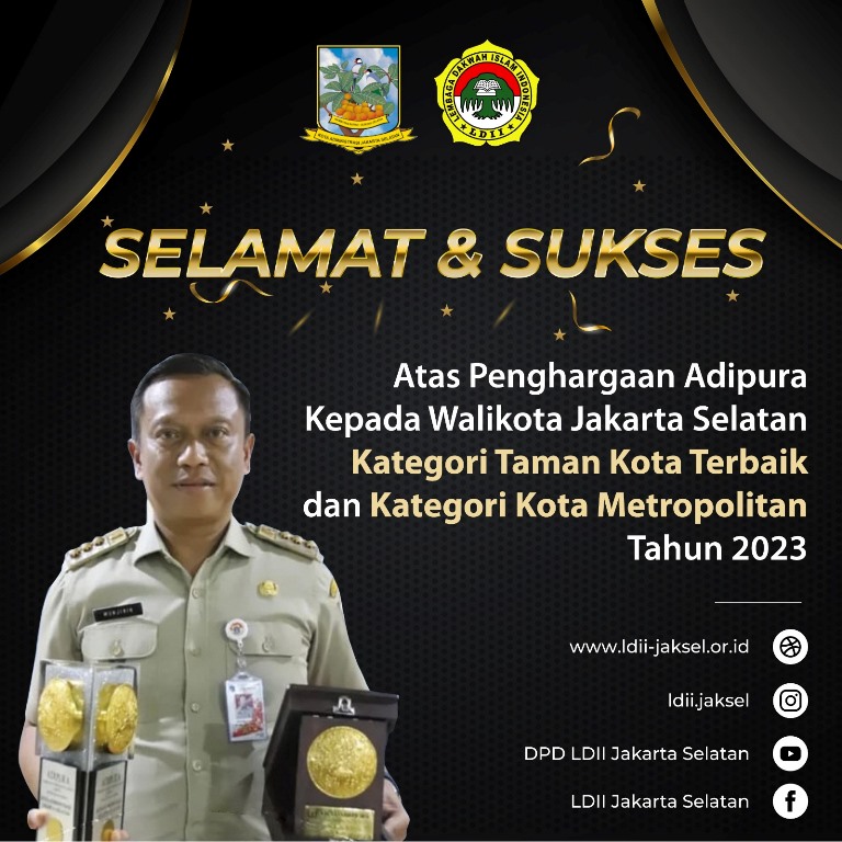 penghargaan adipura kepada walikota jakarta selatan