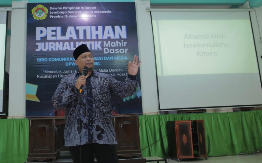 DPW LDII Sulawesi Selatan (Sulsel) bekerjasama dengan DPP LDII menghelat “Pelatihan Jurnalistik Mahir Dasar”, di Ponpes Roudhotul Jannah, Makassar. Foto: LINES.