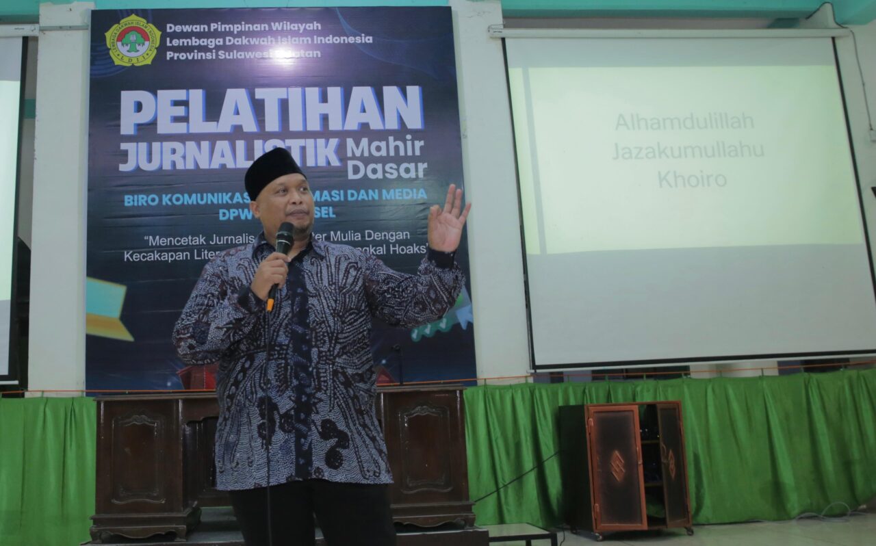 DPW LDII Sulawesi Selatan (Sulsel) bekerjasama dengan DPP LDII menghelat “Pelatihan Jurnalistik Mahir Dasar”, di Ponpes Roudhotul Jannah, Makassar. Foto: LINES.